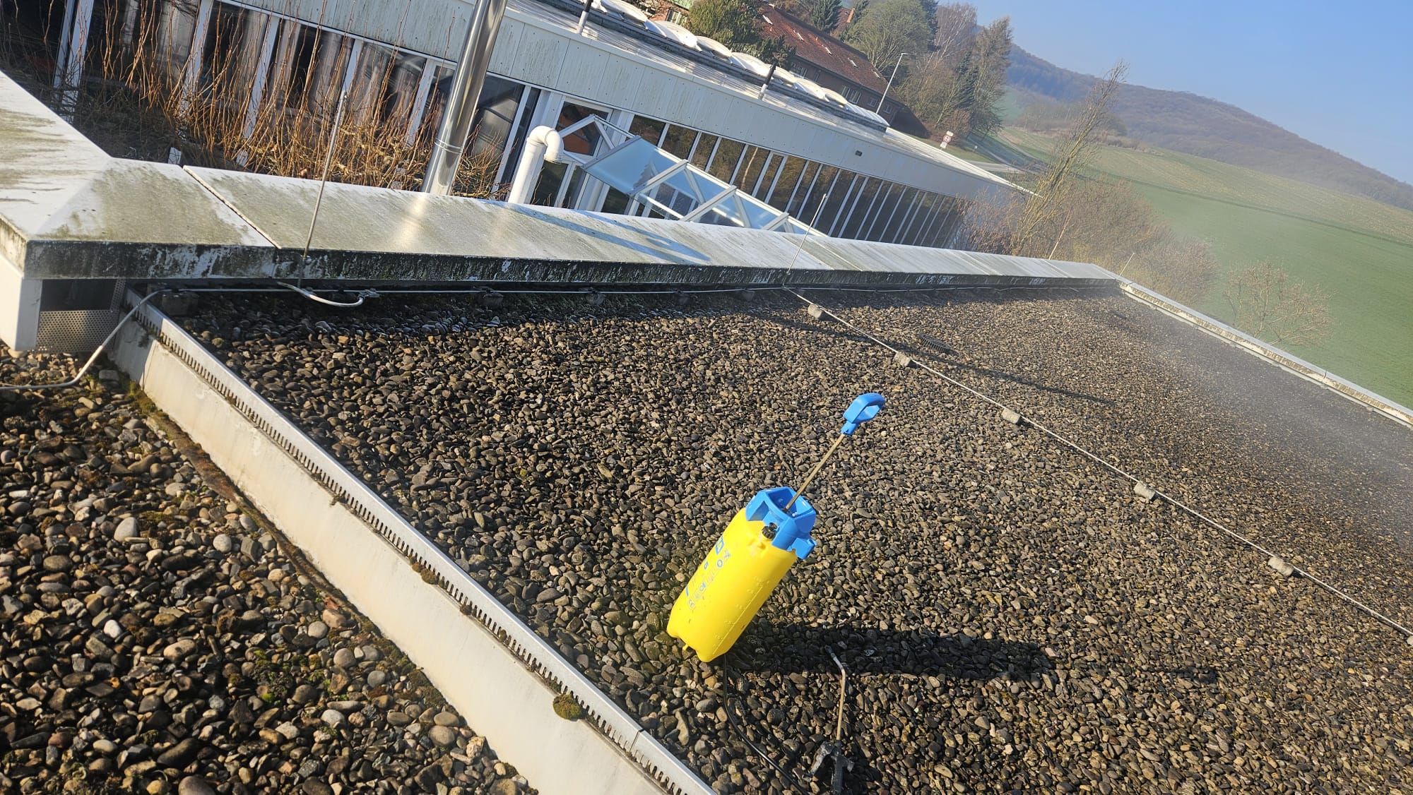 Flachdach Attika Vorher