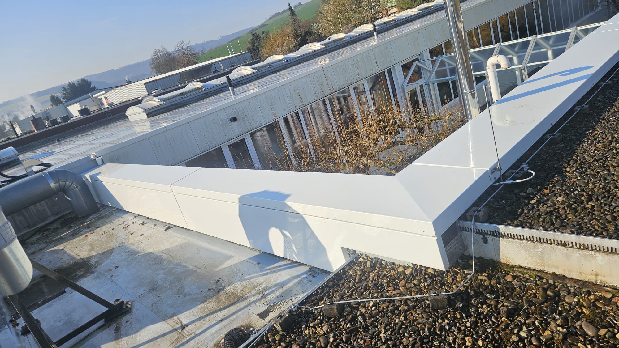 Flachdach Betonbereich Nachher