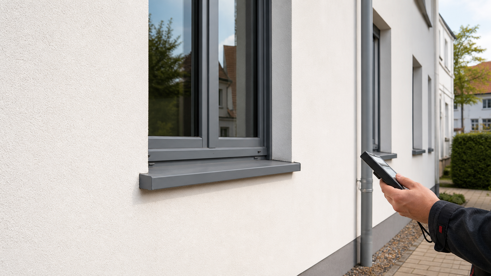 Algenentfernung Hannover – Fassade nach professioneller Behandlung, sauber und ohne Grünbelag