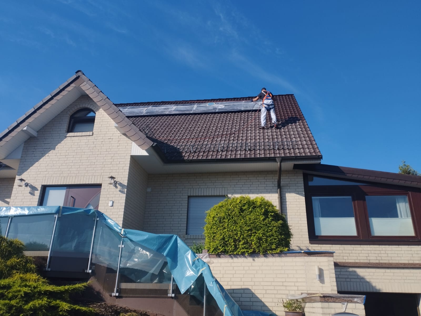 Dachreinigung Steildach Detailansicht